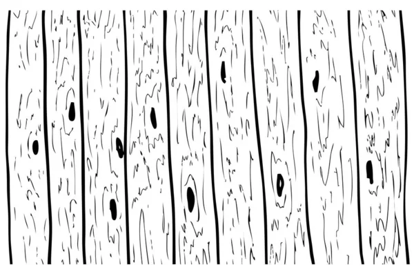 Vektorové Ručně Kreslit Náčrt Černé Dřevo Textury Pozadí — Stockový vektor