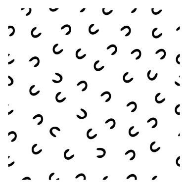 Basit c şekli pürüzsüz siyah ve beyaz arkaplan vektör çizimi el çizimi 