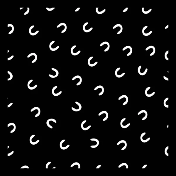 Jednoduchý Tvar Bezešvé Černobílé Pozadí Vektor Kreslení Rukou — Stockový vektor