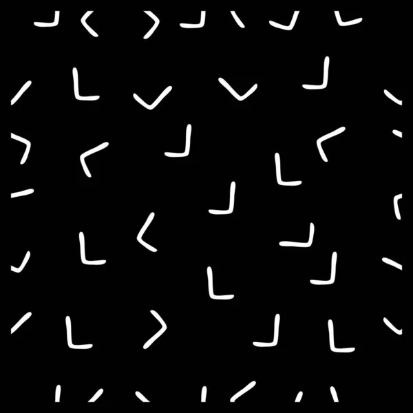 Semplice Forma Senza Soluzione Continuità Bianco Nero Sfondo Vettore Scarabocchio — Vettoriale Stock