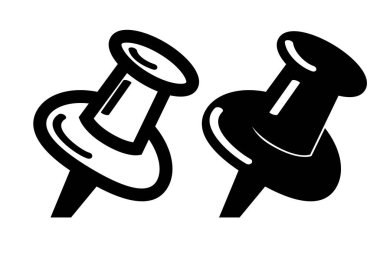 Basit vektör Set 2 Pin, beyaz üzerinde izole