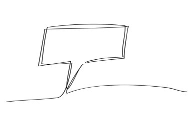 kabarcık sohbet basit vektör tek satır kabarcık sohbet