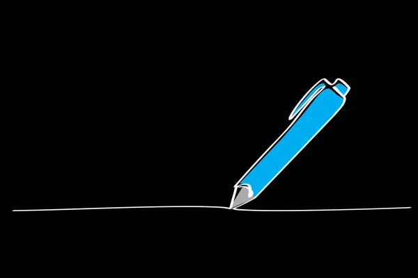 Pen Single Line 01D — стоковый вектор
