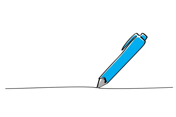 Skizze Einfacher Vektor Einzeiliger Stift — Stockvektor