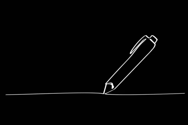 Pen Single Line 01B — стоковый вектор