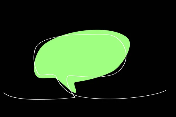 Bubble Chat Овальный Однолинейный — стоковый вектор