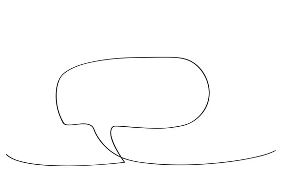 Bubble Chat Oval Single Line 02A — Stock vektor