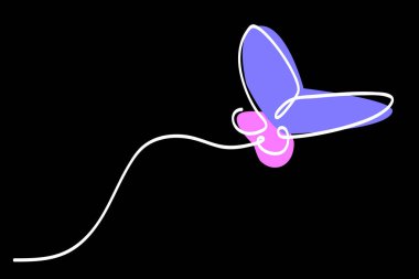 basit bir tek ya da sürekli bir kelebek vektörü 