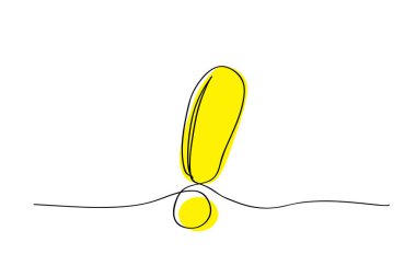 vektör ünlem işareti, metin alanı için negatif alanı kopyalayan tek ya da sürekli satır