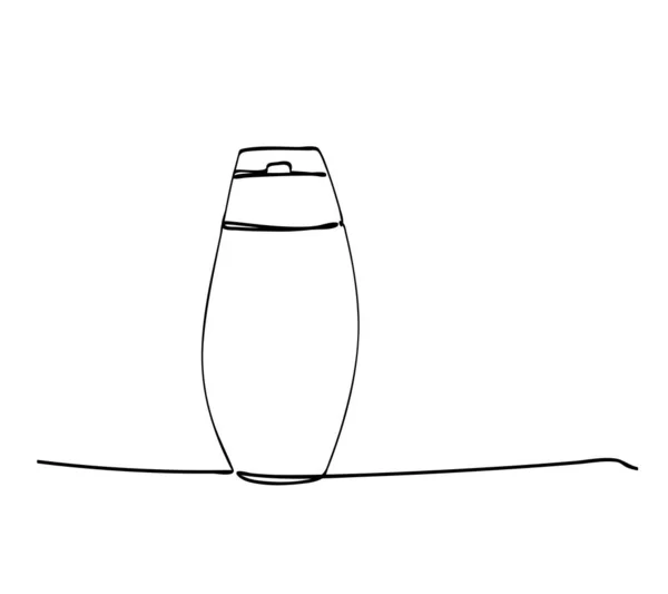 単純なベクトルスケッチ液体石鹸やサニタイザーボトル1本1本アート — ストックベクタ