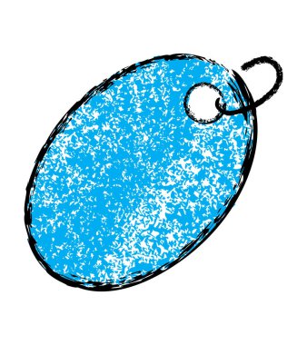 mavi siyah oval pastel boya etiketi basit vektör 