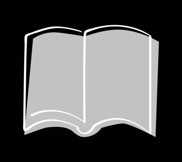 Простой Векторный Эскиз Книга Одна Строка Искусства Непрерывный — стоковый вектор