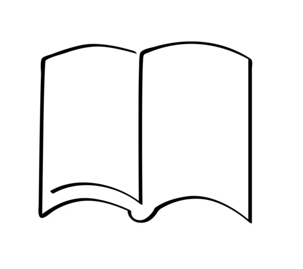 Простой Векторный Эскиз Книга Одна Строка Искусства Непрерывный — стоковый вектор