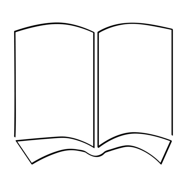 Απλό Διανυσματικό Βιβλίο Σκίτσο Μία Γραμμή Τέχνης Συνεχής — Διανυσματικό Αρχείο