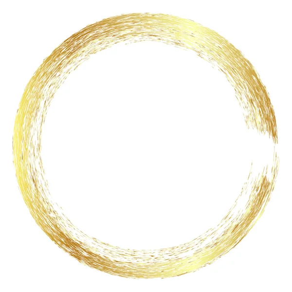 Ouro Dourado Vetor Quadro Simples Lápis Cor Preto Fundo Branco — Vetor de Stock