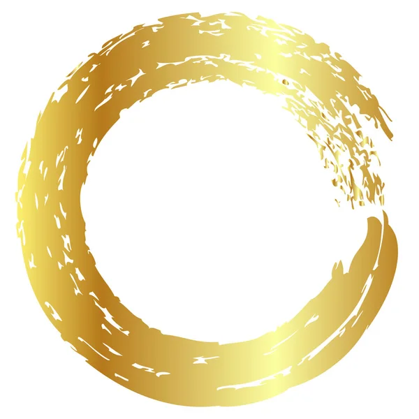 Zlatý Zlatý Vektor Jednoduchý Rám Černé Pastelky Bílém Pozadí — Stockový vektor