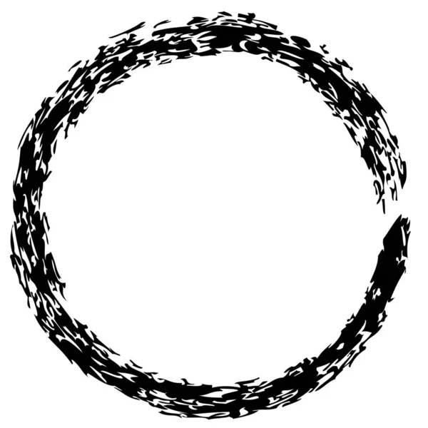 Vektor Einfacher Rahmen Aus Schwarzer Kreide Auf Weißem Hintergrund — Stockvektor