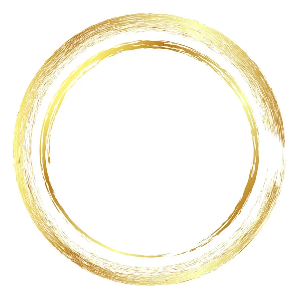 Золотий Золотий Вектор Проста Подвійна Рамка Лінії Від Crayon Білому — стоковий вектор