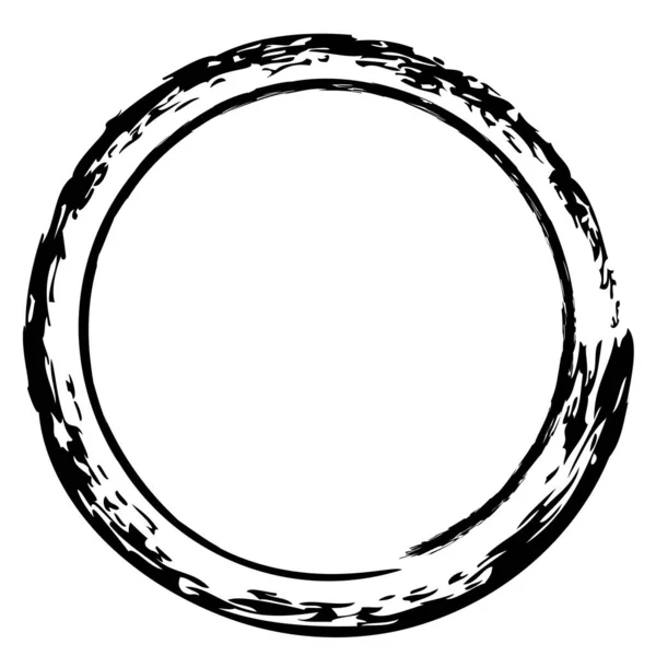 Διάνυσμα Απλό Πλαίσιο Διπλής Γραμμής Από Μαύρο Κραγιόνι Λευκό Φόντο — Διανυσματικό Αρχείο