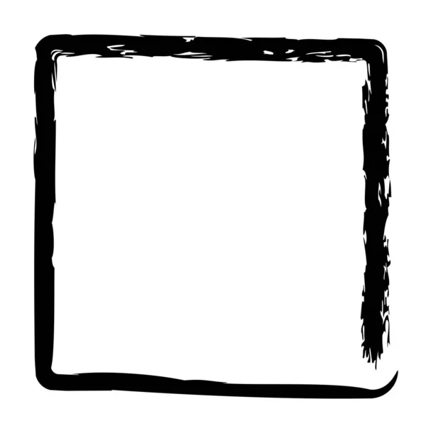 Διάνυσμα Απλό Τετράγωνο Πλαίσιο Από Μαύρο Κηροπήγιο Λευκό Φόντο — Διανυσματικό Αρχείο