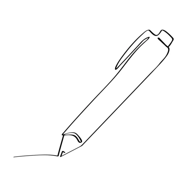 Schets Eenvoudige Vector Enkele Lijn Kunst Pen — Stockvector