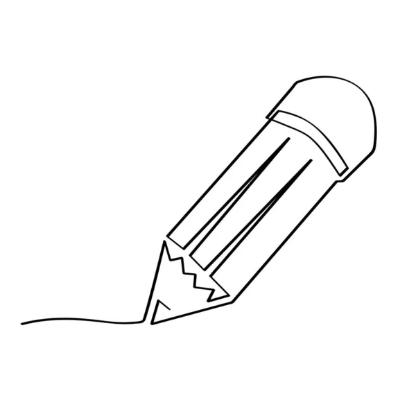Sketch Simple Vector Single Line Art Continuous Pencil — Stock Vector