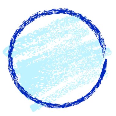 Basit mavi daire arka plan el çizimi vektör çizim çerçevesi 