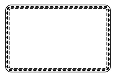 Sertifika, Plakart veya element tasarım kenarı için basit vektör temel şekli