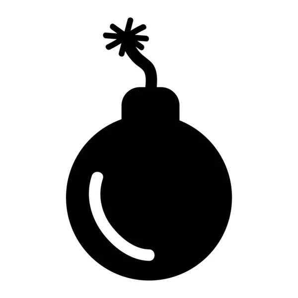 Bombe Illustration Vectorielle Icône Simple Isolé Sur Blanc — Image vectorielle