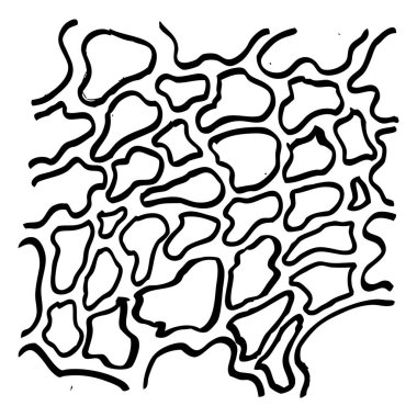 Basit vektör el çizimi taş duvar, beyaz üzerine izole.