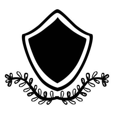 Basit vektör karalama el çizimi, rozet 