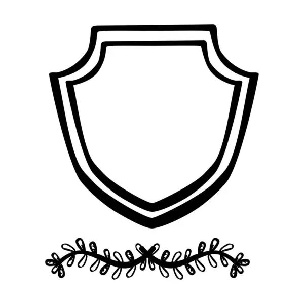 Dessin Main Vectoriel Simple Croquis Badge — Image vectorielle