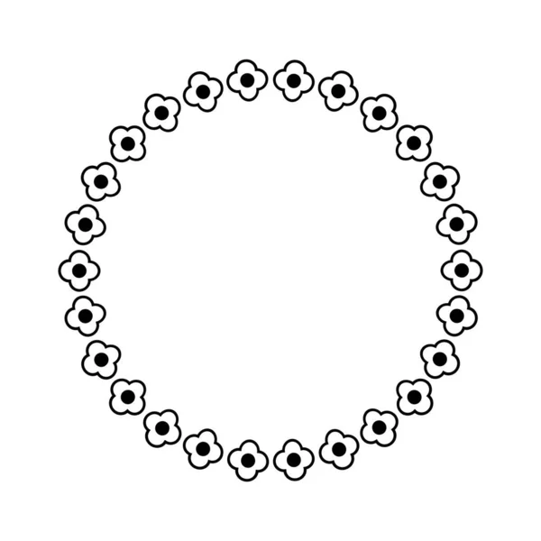 Πλαίσιο Λουλούδι Τίος Circle 02A — Διανυσματικό Αρχείο