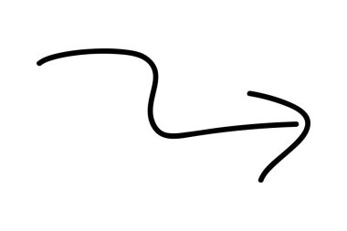 ok, basit vektör el çizim karalaması