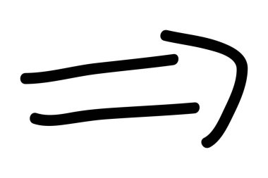 ok, basit vektör el çizim karalaması