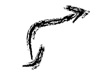 Pastel oklar, siyah basit el karalama çizimi.