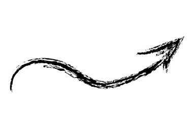 Pastel oklar, siyah basit el karalama çizimi.