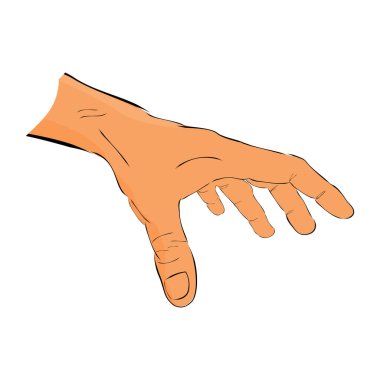 El ele tutuşun, basit bir el çizimi karalayın. 