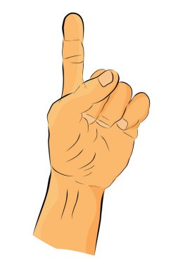 bir jest vektör el çizim karalama adam el