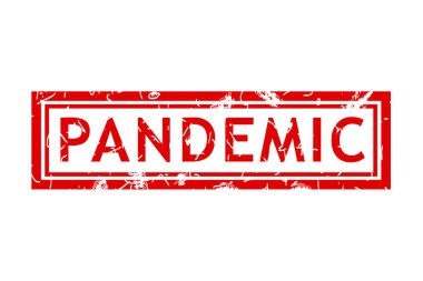 pandemik, basit vektör pas kirli kırmızı dikdörtgen vektör kauçuk pul etkisi