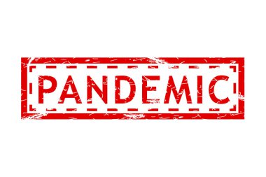 pandemik, basit vektör pas kirli kırmızı dikdörtgen vektör kauçuk pul etkisi