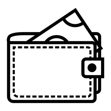 erkek cüzdanı ve banka kartı ya da kredi kartı, beyaz üzerinde izole edilmiş basit vektör