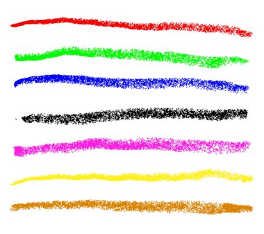 Renkli basit vektör pastel boyasını yatay çizgiye ayarla