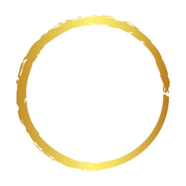 Çember altın boya kalemi vektörü basit çizim 