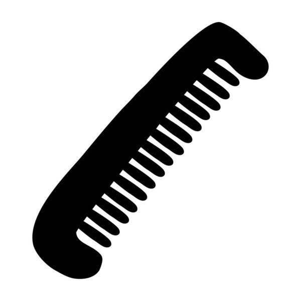 hair comb, simple vector hand draw sketch doodle