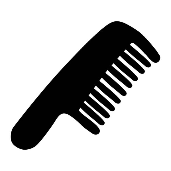hair comb, simple vector hand draw sketch doodle