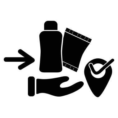 dağıtım takibi, basit vektör illüstrasyonu, el ele tutuşmak veya bir şeyler getirmek