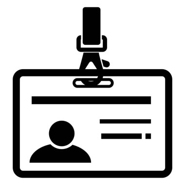 kimlik ya da üye kartı, beyaz arkaplanda basit bir vektör