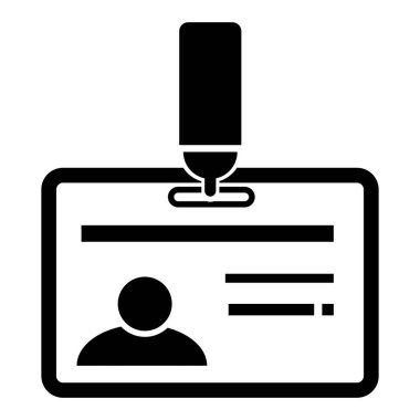 kimlik ya da üye kartı, beyaz arkaplanda basit bir vektör