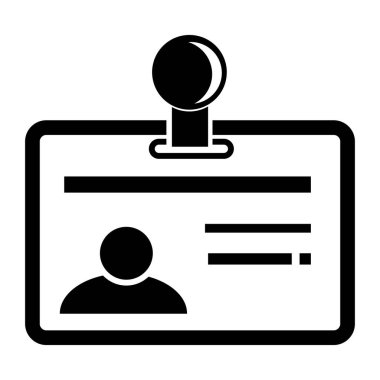 kimlik ya da üye kartı, beyaz arkaplanda basit bir vektör